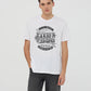 Barber print T-shirt Optical white